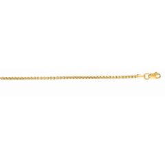 14kt Gold 18" Yellow Finish Round Box Chain with Spring Ring Clasp RBX060-18