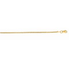 14kt Gold 20" Yellow Finish Round Box Chain with Spring Ring Clasp RBX060-20