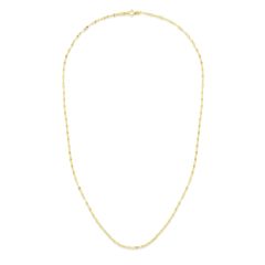 14kt Yellow Gold 1.7mm Diamond Cut Mariner Necklace with Lobster Clasp RC11247