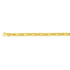 14kt 24" Yellow Gold Shiny Fancy Link Length Bracelet with Lobster Clasp RC1519-24