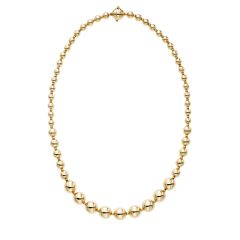 14K Yellow Gold 18" Graduated bead Necklace RC2201-18