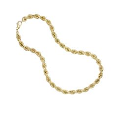 14K Yellow Gold 26 inch Large Rope Biggie Chain Necklace with Lobster Clasp RC2788-26