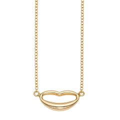 14K Yellow Gold 18" Italian Kiss Necklace with Extender RC5592-18