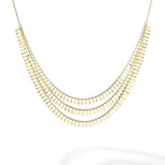 14kt Yellow Gold Multi-strand Necklace with Extender & Lobster Clasp RC5615-19