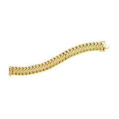 14K Yellow Gold 8.25"  18mm Americana Chain Woven Bracelet with Box Clasp RC6882-0825