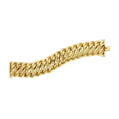 14kt Yellow Gold 9inch 33mm Americana Chain Woven Bracelet with Box Clasp RC6883-09