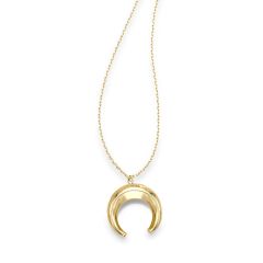 14kt Yellow Gold 17" Polished Horse Shoe Necklace with Lobster Clasp RC6902-17