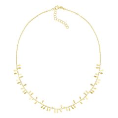 14kt Gold 18" Yellow Finish Extender Petal Necklace with Lobster Clasp RC7048-18