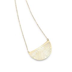 14kt Yellow Gold 18" Cut-out Moon Necklace with 1.25" Extender RC7060-18