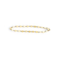 14kt Yellow Gold 7" 3mm Polished Pebble Bracelet with Lobster Clasp RC8240-07