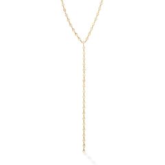 14kt Yellow Gold 17" Polished Lariat Pebble Necklace with Lobster Clasp RC8241-17