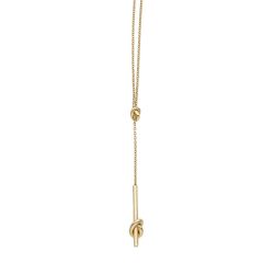 14K Yellow Gold 17" Amore Knot Lariat Necklace RC8331-17