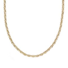 14K Yellow Gold 18" Diamond Facet Rolo Chain Necklace RC9739-18