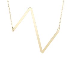 14K Yellow Gold Polished Initial Z 18" Necklace with Lobster Clasp RCZ10908-18