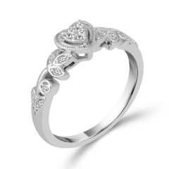 14K White Gold Promise Ring featuring 0.12cttw Diamonds RP-0405TPA77-1