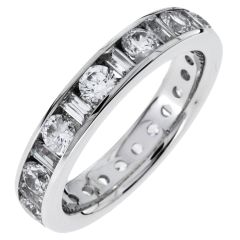 Just Perfect 2.00ct tw eternity channel set round and baguette diamond band SBVR-2.00ct
