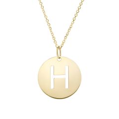14k yellow gold polished initial G on a 14k yellow gold chain