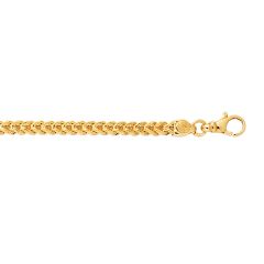 14kt 26" Yellow Gold Diamond Cut Square Franco Chain with Lobster Clasp SFR100-26