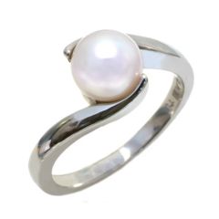 14K White Gold Pearl Ring HB01656PLW