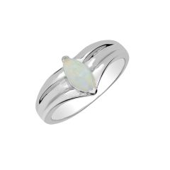 Sterling Silver Marquise Shape Opal Ring HB02902OPSS