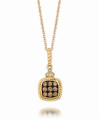 Petite Le Vian® Pendant featuring 1/6 cts. Chocolate Diamonds® , Vanilla Diamonds®  set in 14K Honey Gold™