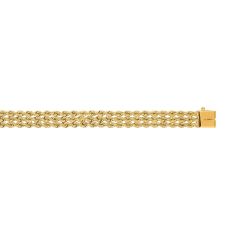 14kt 8" Yellow Gold Diamond Cut Multi Line Rope Chain with Box Catch Clasp TR018-08