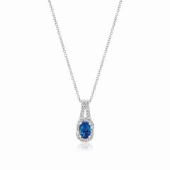Le Vian® Pendant featuring 5/8 cts. Blueberry Sapphire™, 1/8 cts. Vanilla Diamonds®  set in 14K Vanilla Gold®