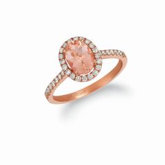 Le Vian Bridal® Ring featuring 7/8 cts. Peach Morganite™, 1/3 cts. Vanilla Diamonds®  set in 14K Strawberry Gold®