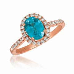 Le Vian Bridal® Ring featuring 1  5/8 cts. Blueberry Zircon™, 1/3 cts. Vanilla Diamonds®  set in 14K Strawberry Gold®