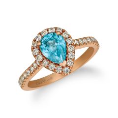 Le Vian Creme Brulee® Ring featuring 1  7/8 cts. Blueberry Zircon™, 1/2 cts. Nude Diamonds™  set in 14K Strawberry Gold®