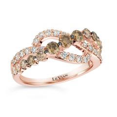 Le Vian Ombre Ring featuring 1  1/4 cts. Chocolate Ombré Diamonds®  set in 14K Strawberry Gold®