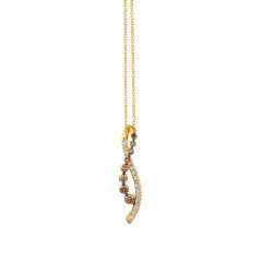 Le Vian Creme Brulee® Pendant featuring 1/2 cts. Chocolate Diamonds® , 1/3 cts. Nude Diamonds™  set in 14K Honey Gold™