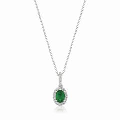 Le Vian® Pendant featuring 1/3 cts. Costa Smeralda Emeralds™, 1/10 cts. Vanilla Diamonds®  set in 14K Vanilla Gold®