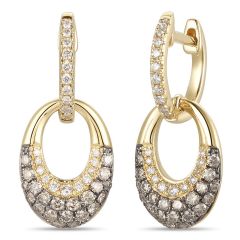 Le Vian Chocolatier® Earrings featuring 3/8 cts. Chocolate Diamonds® , 1/5 cts. Vanilla Diamonds®  set in 14K Honey Gold™