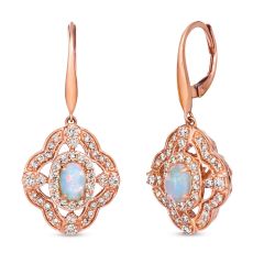 Le Vian Creme Brulee® Earrings featuring 3/8 cts. Neopolitan Opal™, 7/8 cts. Nude Diamonds™  set in 14K Strawberry Gold®