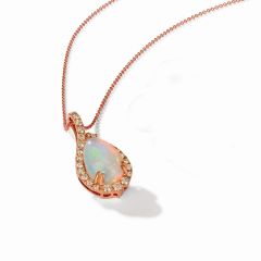 Le Vian Creme Brulee® Pendant featuring 2  1/5 cts. Neopolitan Opal™, 5/8 cts. Nude Diamonds™  set in 14K Strawberry Gold®