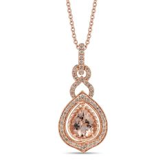 Le Vian Creme Brulee® Pendant featuring 1  1/2 cts. Peach Morganite™, 5/8 cts. Nude Diamonds™  set in 14K Strawberry Gold®