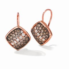 Le Vian Ombre Earrings featuring 1  1/4 cts. Chocolate Ombré Diamonds® , 1/3 cts. Vanilla Diamonds®  set in 14K Strawberry Gold®