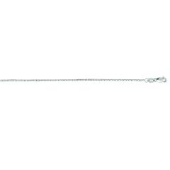 14kt 16" White Gold Shiny Classic Box Chain with Lobster Clasp WBOX053-16