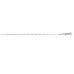 14kt 24" White Gold Shiny Classic Box Chain with Lobster Clasp WBOX063-24