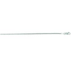 14kt 18" White Gold Shiny Classic Box Chain with Lobster Clasp WBOX073-18