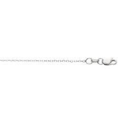 14kt 16" White Gold Diamond Cut Cable Link Chain with Lobster Clasp WCAB025-16