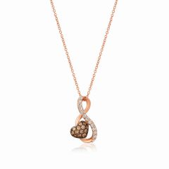Le Vian Chocolatier® Pendant featuring 1/4 cts. Chocolate Diamonds® , 1/6 cts. Vanilla Diamonds®  set in 14K Strawberry Gold®