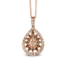 Le Vian Creme Brulee® Pendant featuring 5/8 cts. Nude Diamonds™ , 1/6 cts. Chocolate Diamonds®  set in 14K Strawberry Gold®
