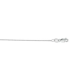 14kt 18" White Gold Box Chain with Lobster Lock WLBOX028-18