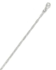 14kt White Gold 1.5mm Polished Paperclip Paper Clip Chain with Lobster Clasp WPCLIP035