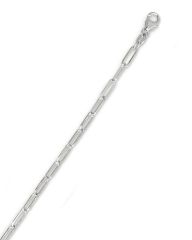 14kt White Gold 18" 2.5mm Polished Paperclip Paper Clip Chain with Lobster Clasp WPCLIP060-18