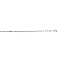 14kt 30" White Gold 2.5mm Shiny Solid Diamond Cut Royal Rope Chain with Lobster Clasp WR018-30