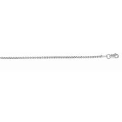 14kt Gold 16" White Finish Round Box Chain with Spring Ring Clasp WRBX060-16