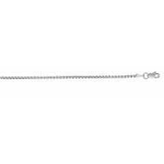 14kt Gold 18" White Finish Round Box Chain with Spring Ring Clasp WRBX060-18